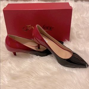 Joy in Love Black and Red Ombré Heels.